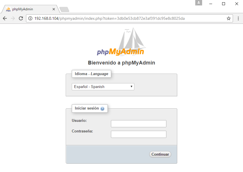 phpMyAdmin Raspberry Pi