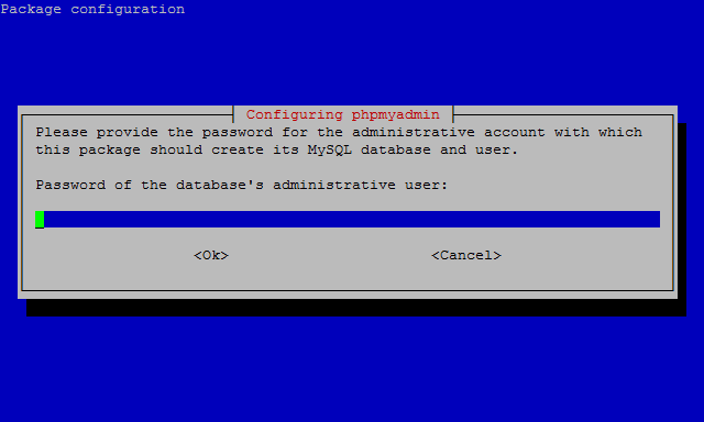 Password phpMyAdmin Raspberry Pi
